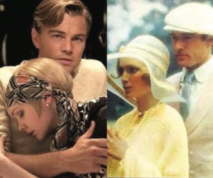"El gran Gatsby" (2013) a la izquierda y "El gran Gatsby" (1974) a la derecha